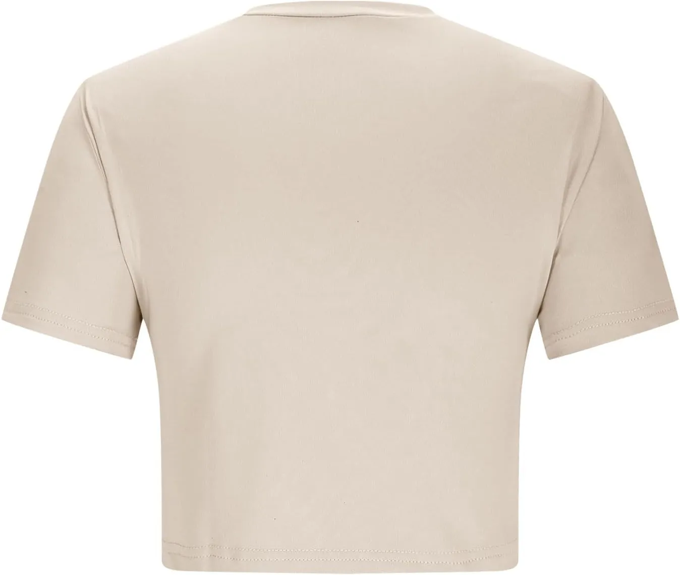 Solid Color Basic Cropped Tops Women Crew Neck Short Sleeve Slim Fit Tee Shirt 2025 Summer Fashion Outfits