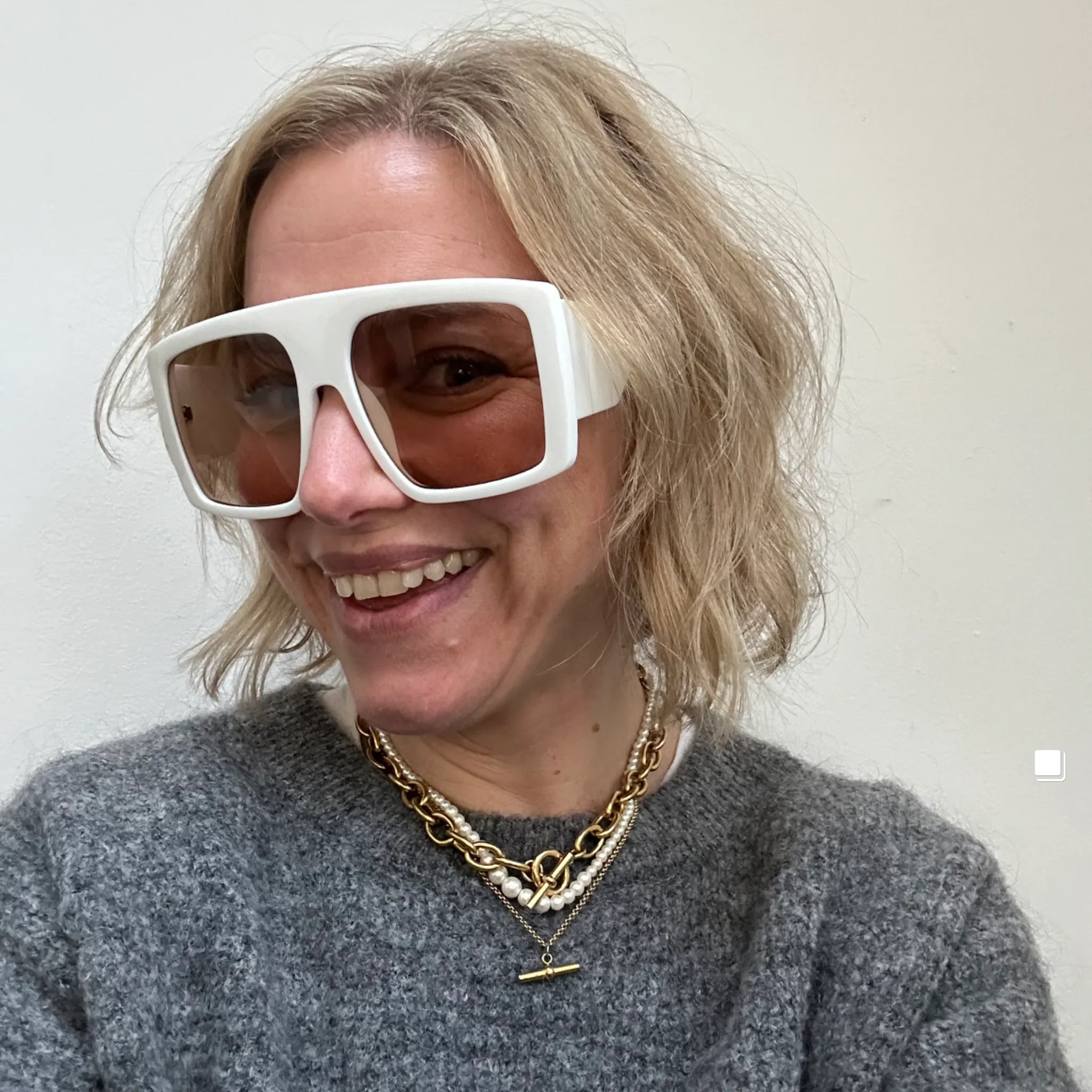 Square Oversized Retro Aviator Sunglasses