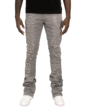 Stacked Twill Rip & Repair Pants – Edgy, Trend-Forward Fit for Streetwear