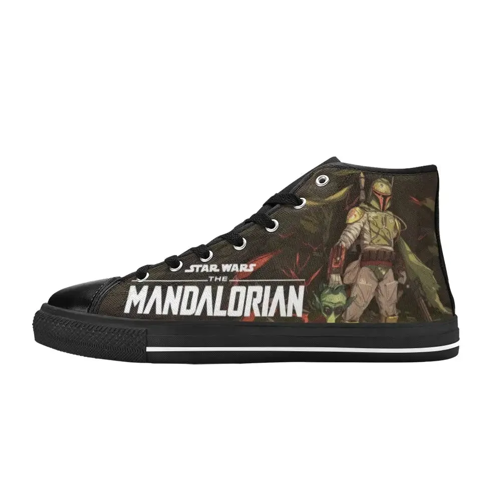 Star Wars Jango Mandalorian boba fett Shoes High Top Sneakers for Kids and Adults