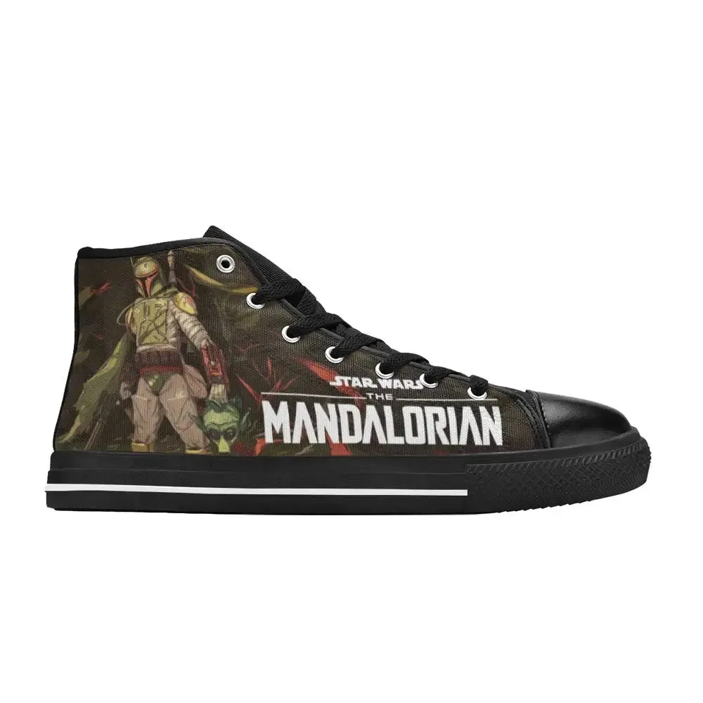 Star Wars Jango Mandalorian boba fett Shoes High Top Sneakers for Kids and Adults
