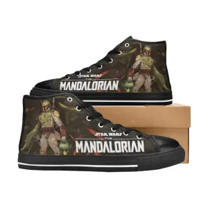 Star Wars Jango Mandalorian boba fett Shoes High Top Sneakers for Kids and Adults