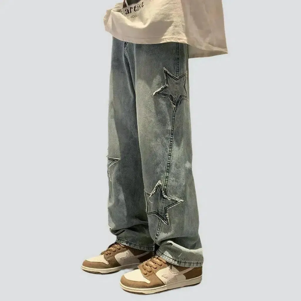 Stars men's sanded jeans
