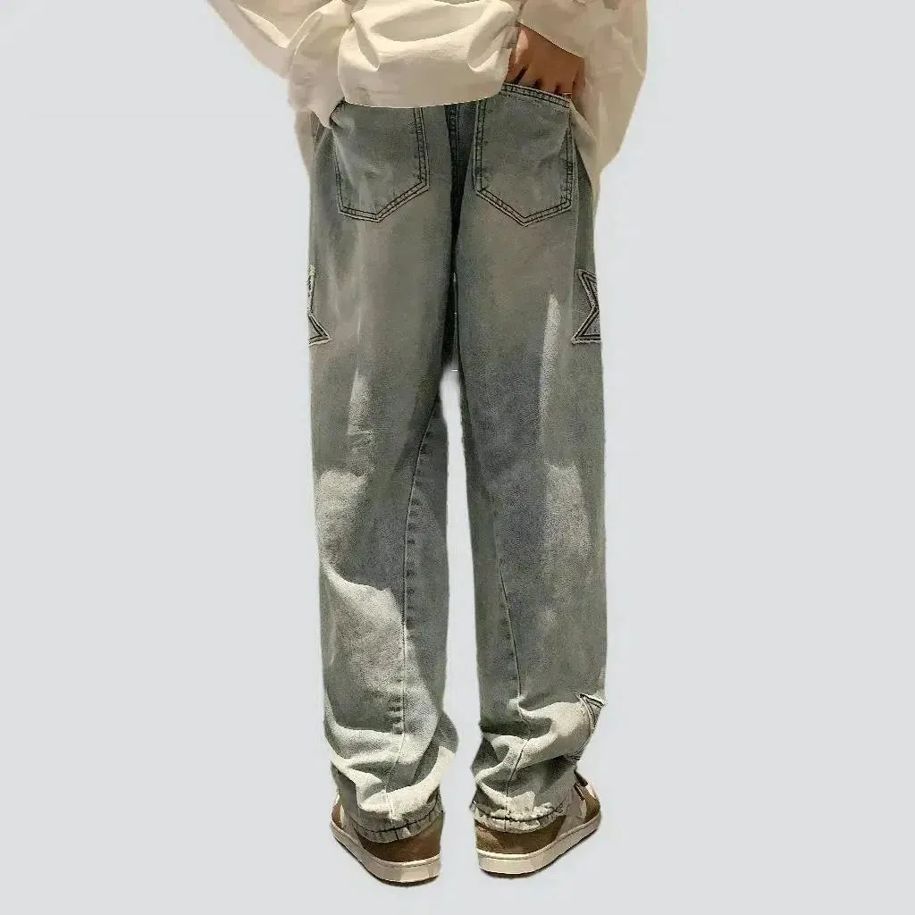 Stars men's sanded jeans