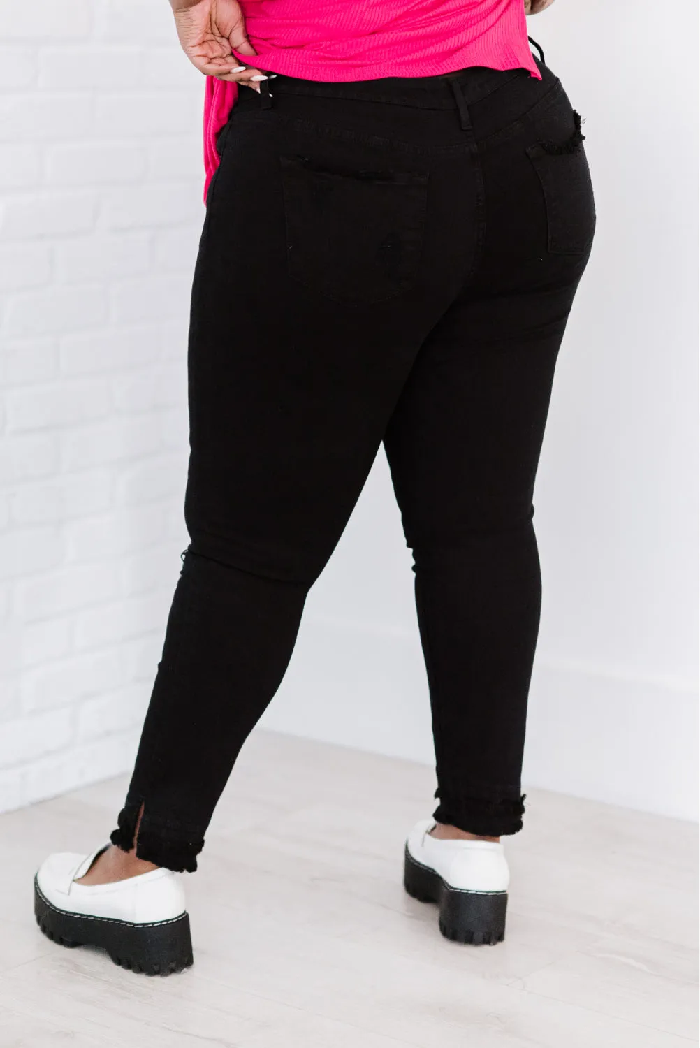 Stepping Stone Full Size Run Double Fray Skinny Jeans