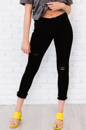 Stepping Stone Full Size Run Double Fray Skinny Jeans