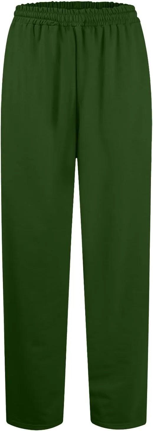 Straight Leg Sweatpants for Women Interior Drawstring Low Rise Sweatpants Athletic Fleece Joggers with Pockets