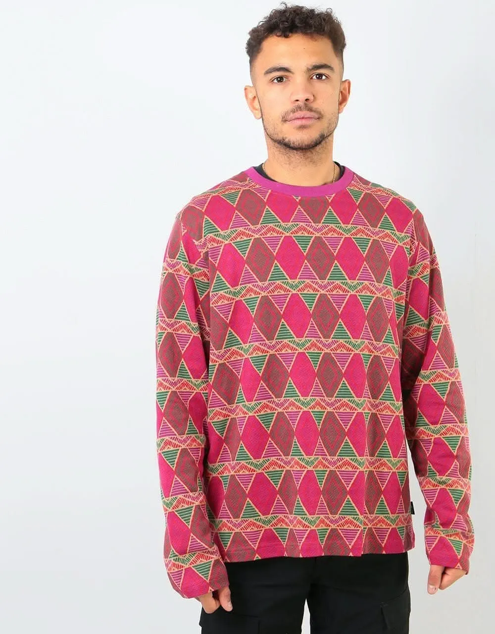 Stüssy Cuzco L/S Crew - Berry