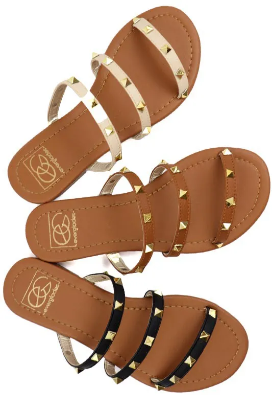 Studded Sandals -Multiple Colors