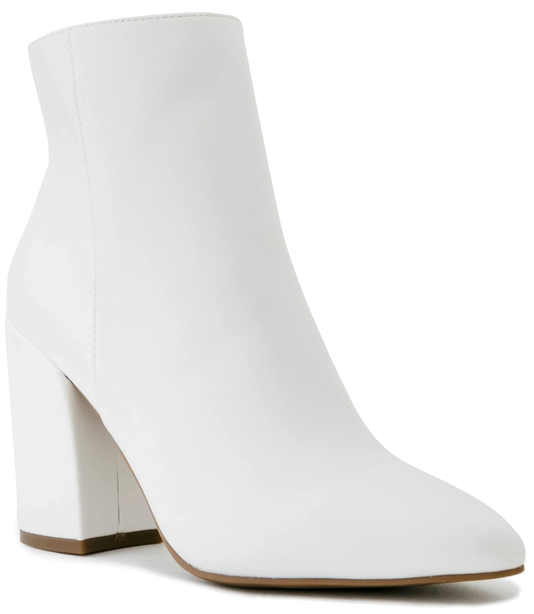 Sugar Women's Winter Chelsea Booties - Chunky High Heel, Pointed Toe, Fashion Ankle Boots-Evvie-Black Micro-8.5