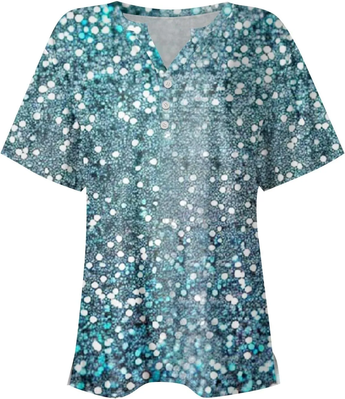 Summer Tshirts Shirts for Women Trendy Button Down V Neck Tunic Tops Dressy Casual Plus Size Basic Floral Blouses