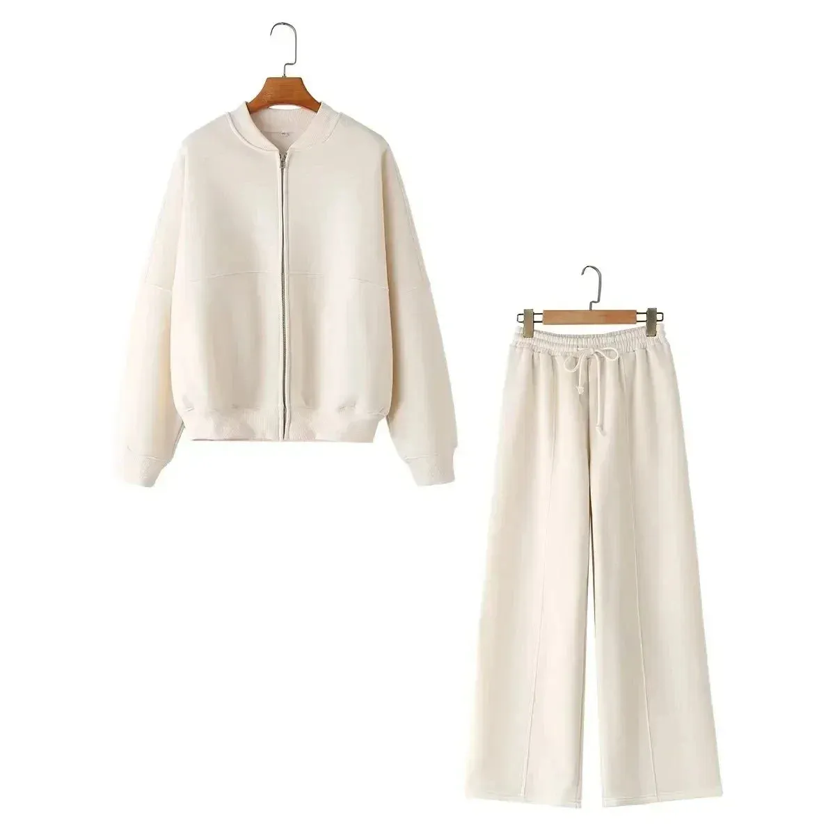 Sweater cardigan and joggers tracksuit set comfy wear