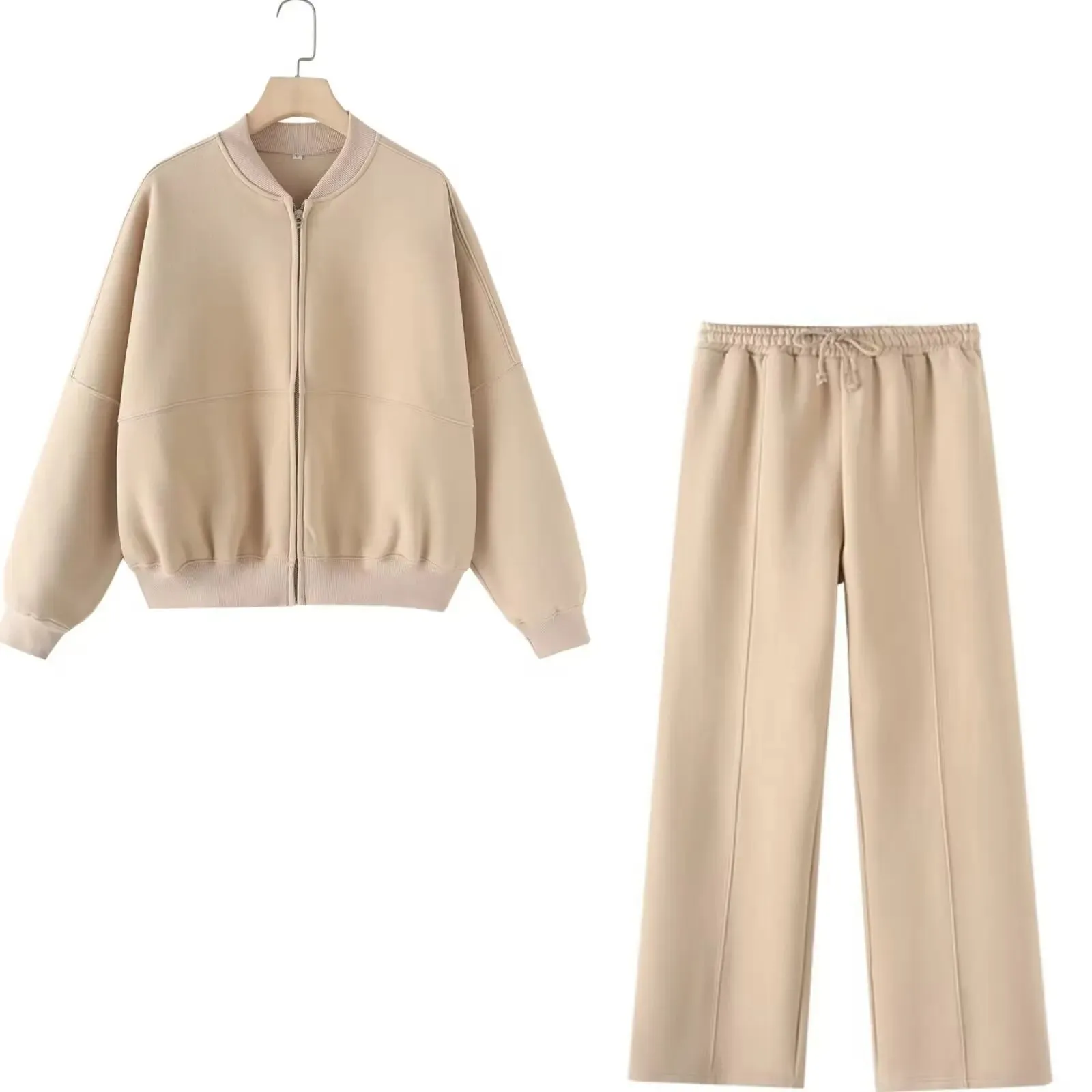 Sweater cardigan and joggers tracksuit set comfy wear