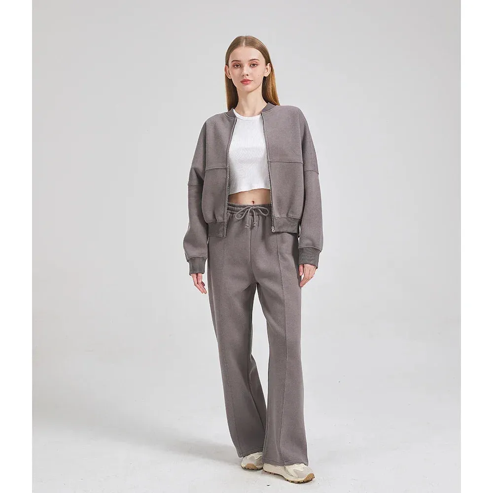 Sweater cardigan and joggers tracksuit set comfy wear