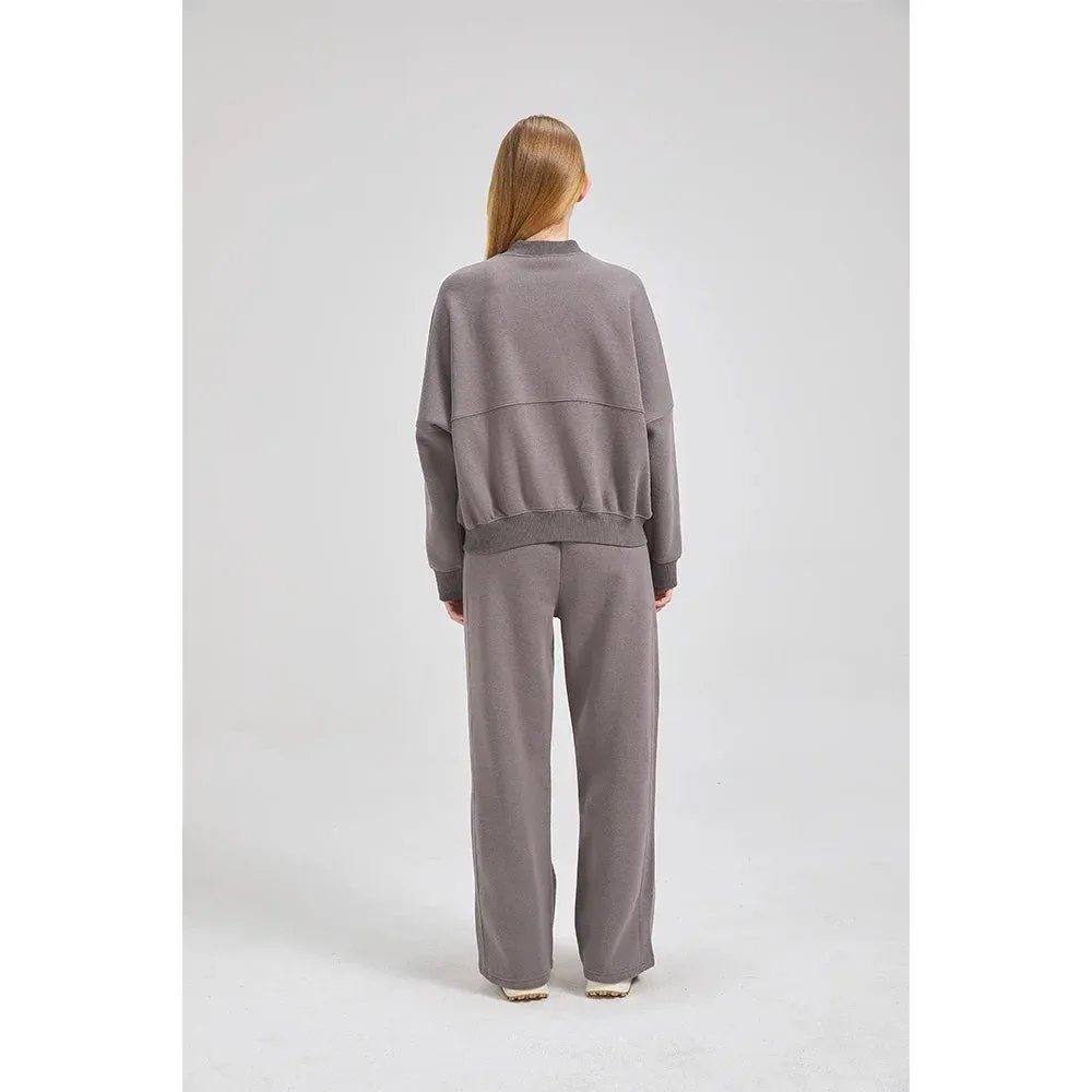 Sweater cardigan and joggers tracksuit set comfy wear