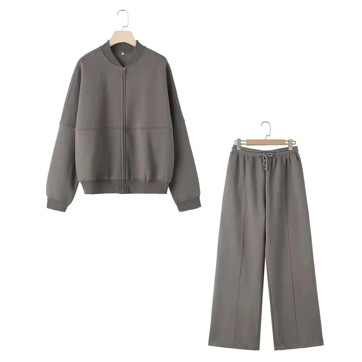 Sweater cardigan and joggers tracksuit set comfy wear