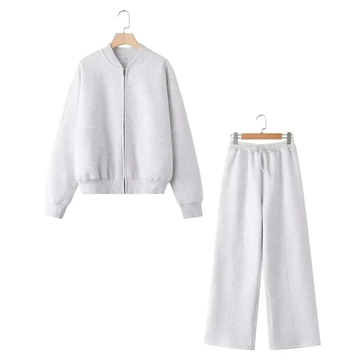 Sweater cardigan and joggers tracksuit set comfy wear