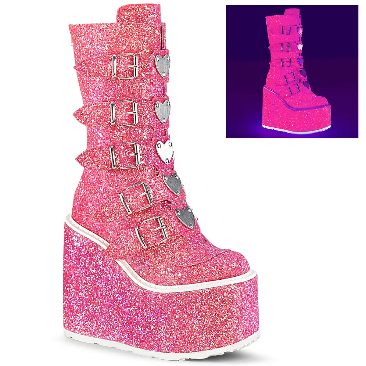 SWING-230G Demoniacult Alternative Footwear Women's Knee High Boots