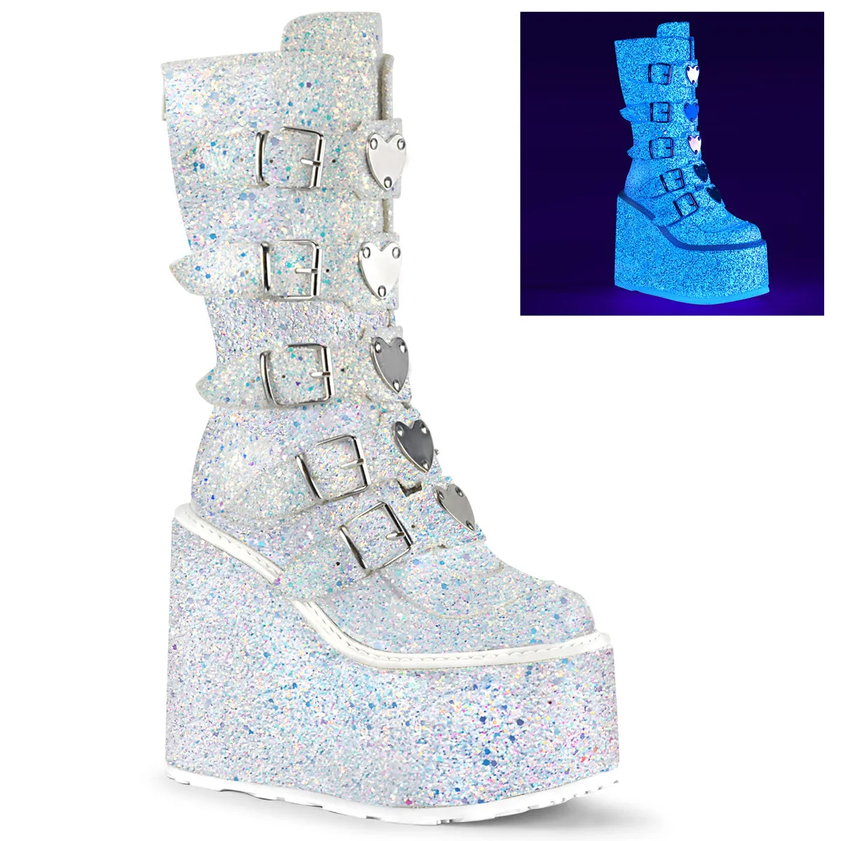 SWING-230G Demoniacult Alternative Footwear Women's Knee High Boots