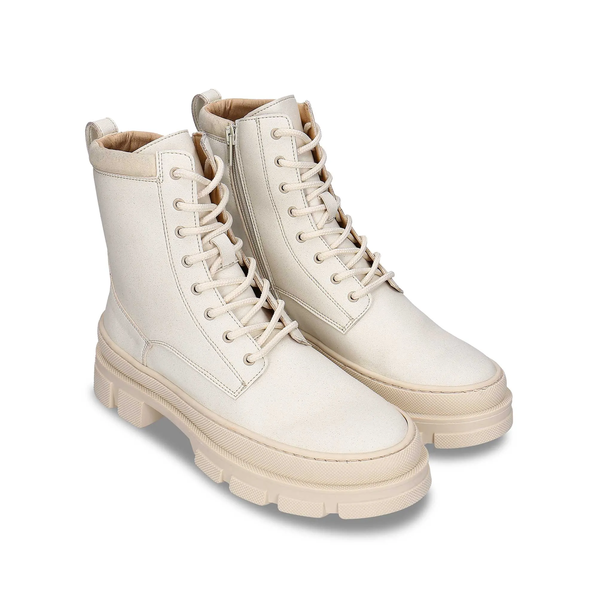 Tea Women's Chunky Vegan Boots | White