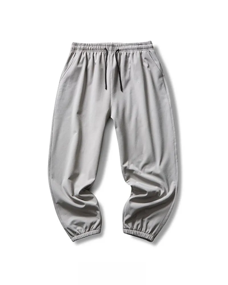 Techwear Ice Silk Black Jogger Pants