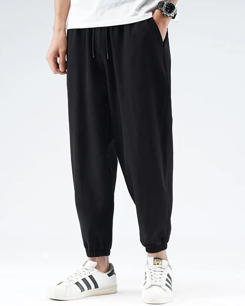 Techwear Ice Silk Black Jogger Pants
