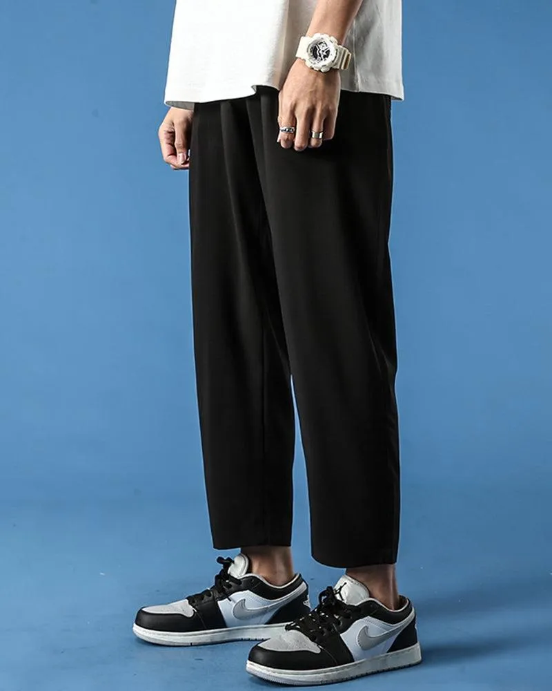 Techwear Ice Silk Straight Leg Pants
