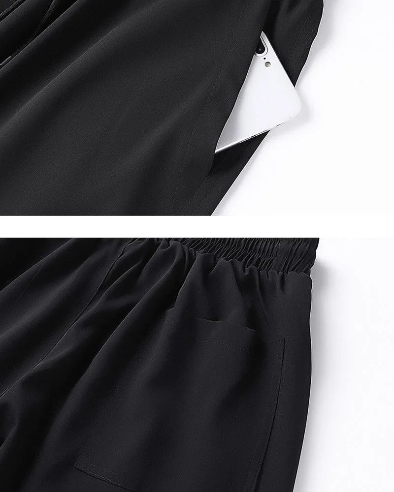 Techwear Ice Silk Straight Leg Pants