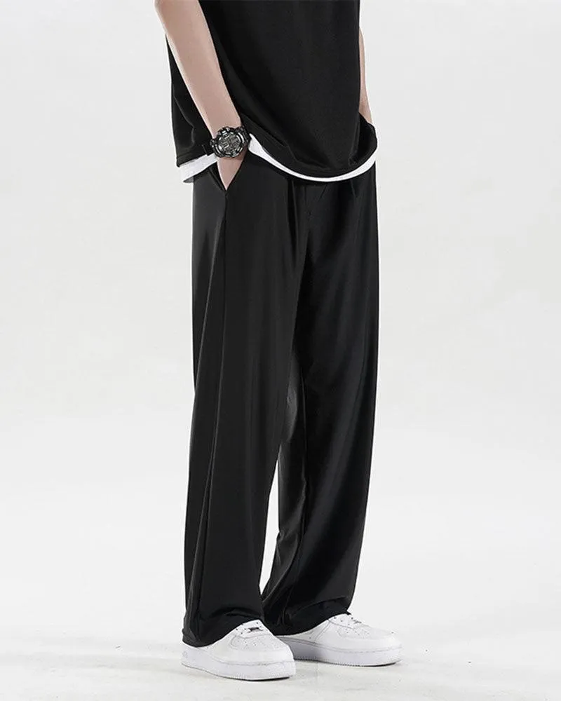 Techwear Summer Ice Silk Wide Leg Pants