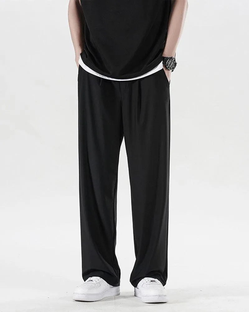 Techwear Summer Ice Silk Wide Leg Pants