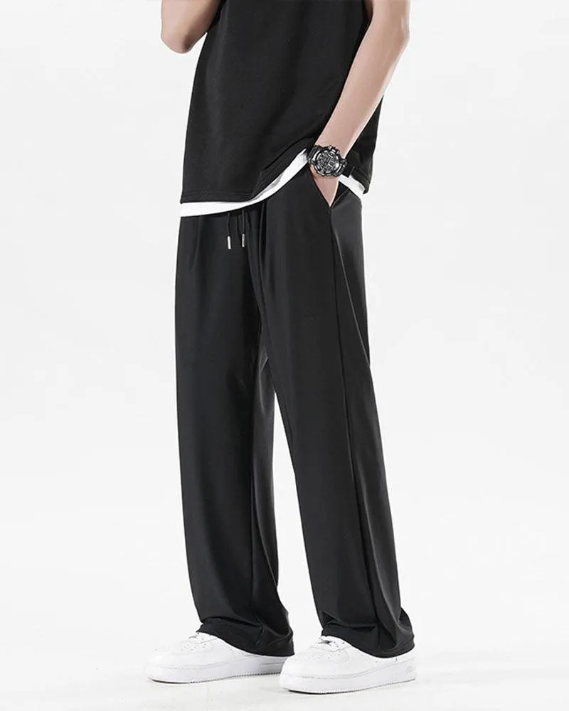 Techwear Summer Ice Silk Wide Leg Pants