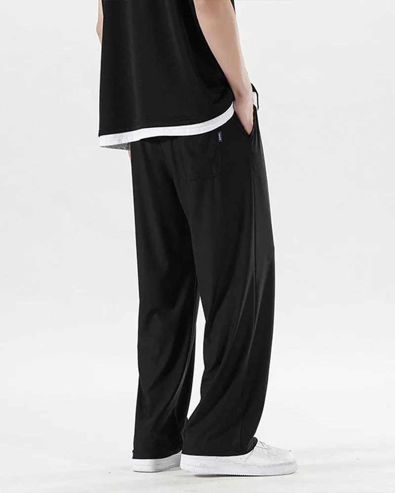 Techwear Summer Ice Silk Wide Leg Pants