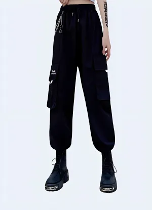 Techwear Women's Pants With Chain