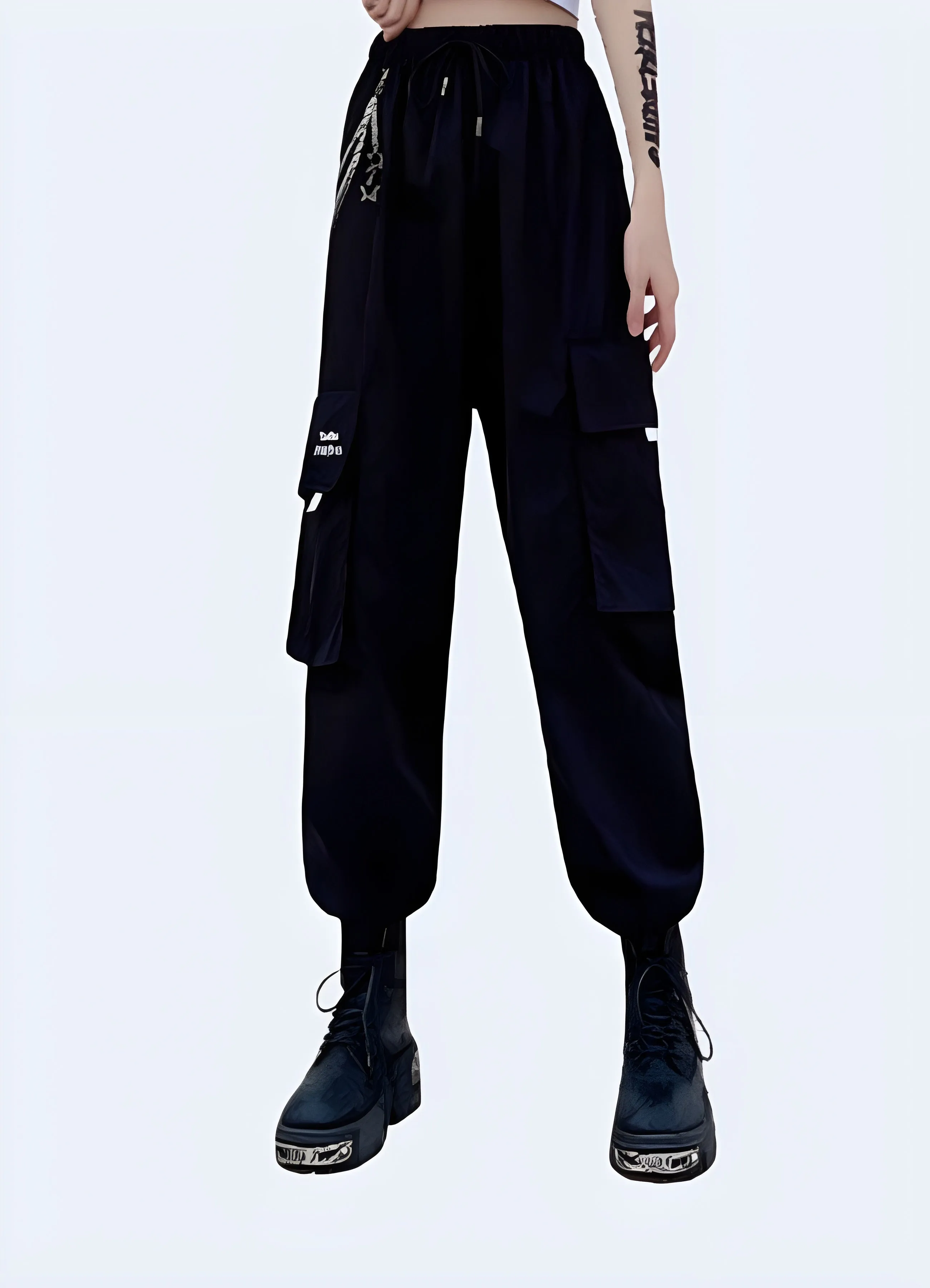 Techwear Women's Pants With Chain
