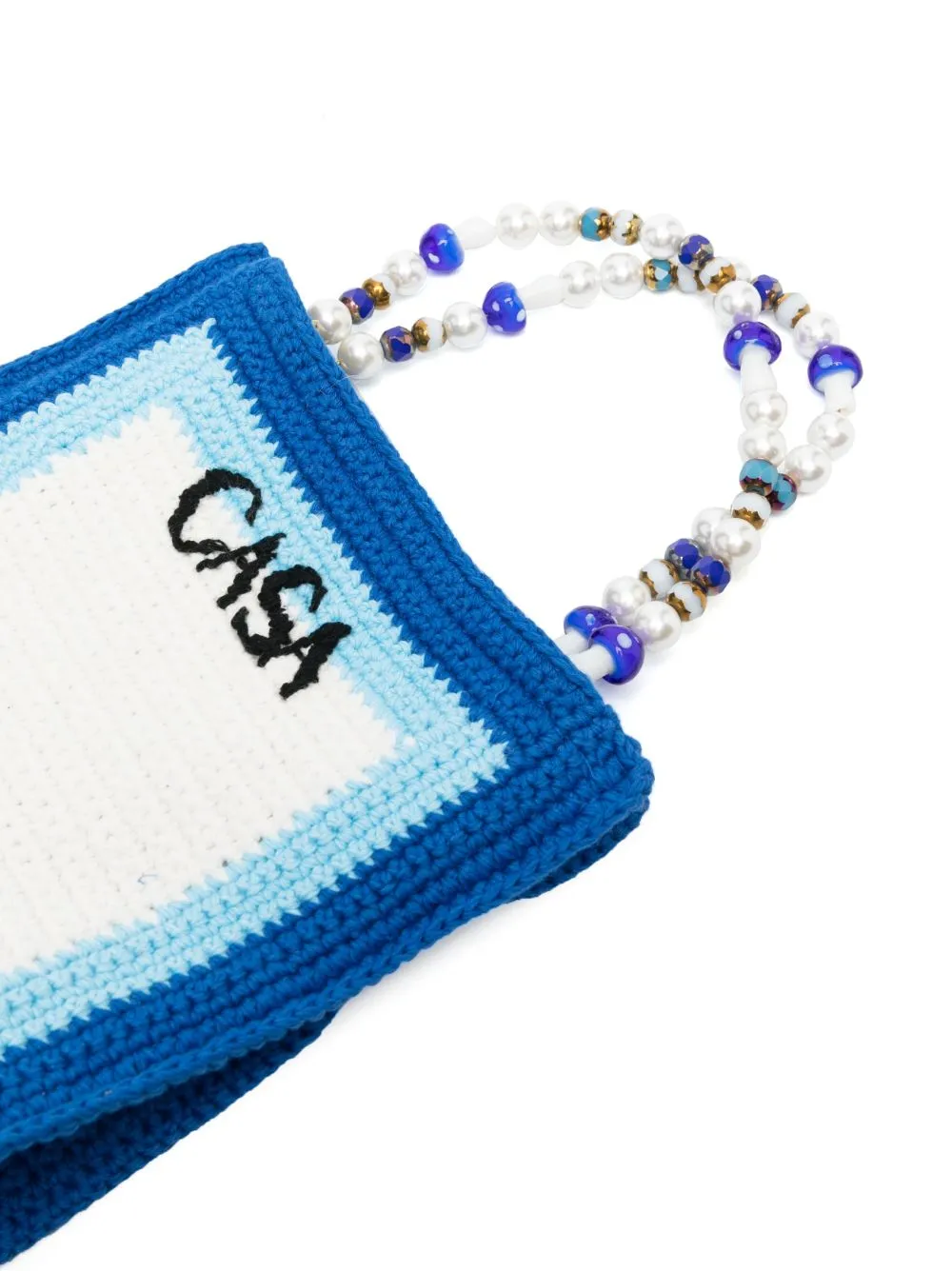Tennis Club crochet-knit tote bag