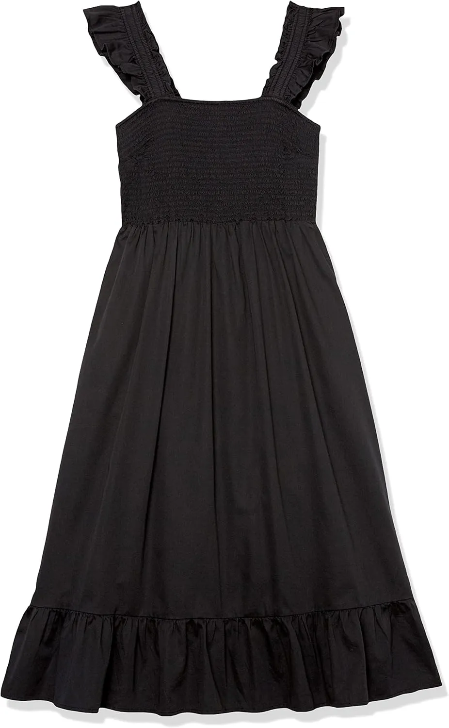 The Drop Women's Kimi Ruffled Shoulder Smocked Midi Dress