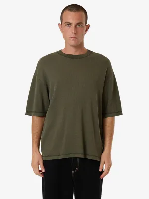 THRILLS Arts & Industrial Box Fit Oversize Short Tee - GRAPE LEAF