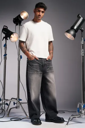 Thunder Black Men's Baggy Fit Jeans