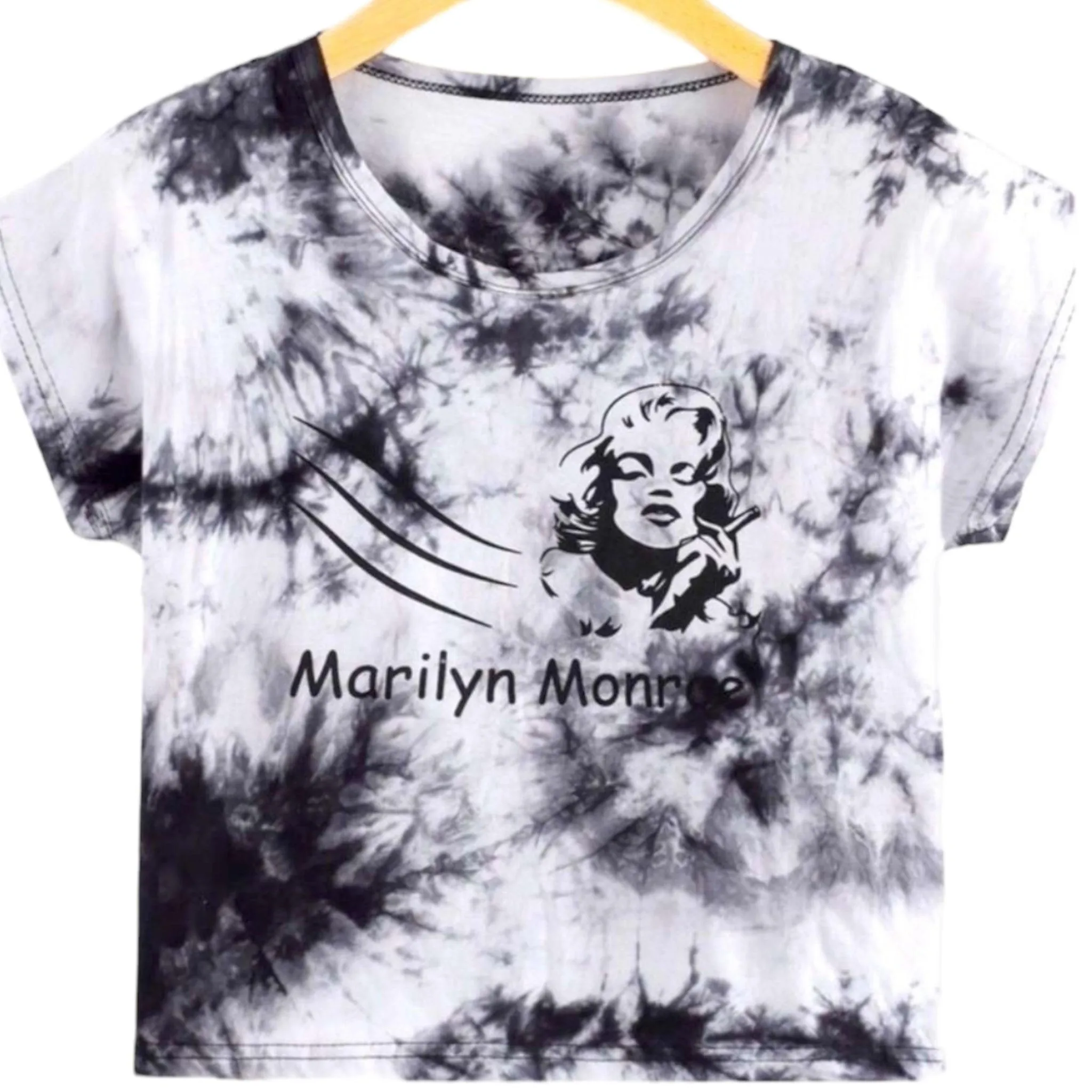 Tie Dye Marilyn Monroe Crop Top