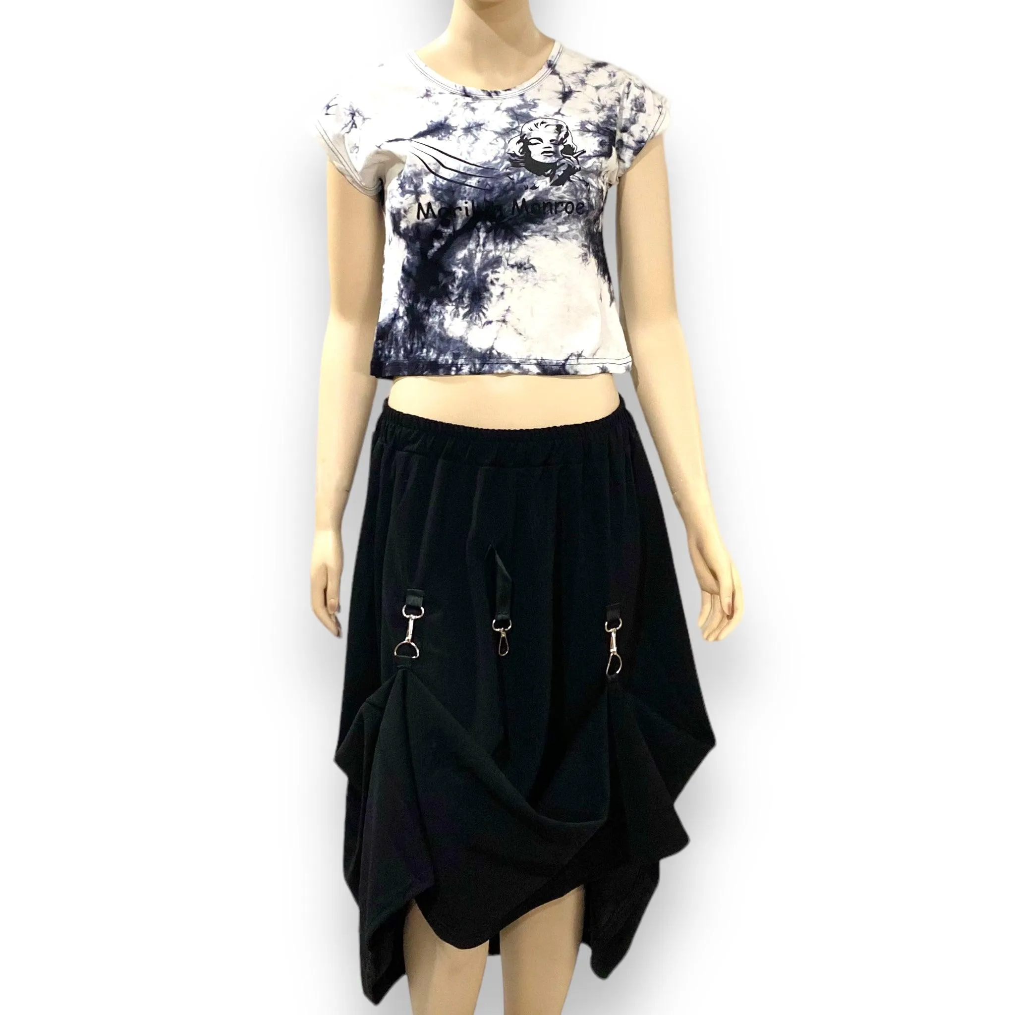 Tie Dye Marilyn Monroe Crop Top
