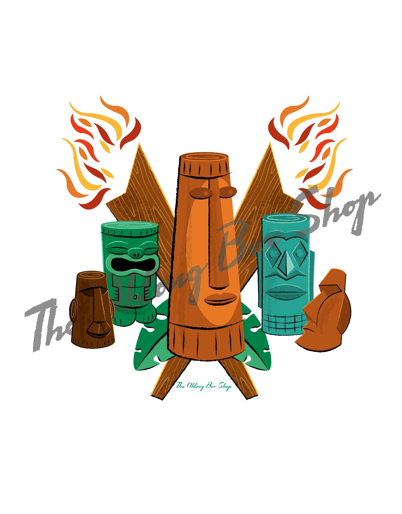 Tiki Torch Crop Tee
