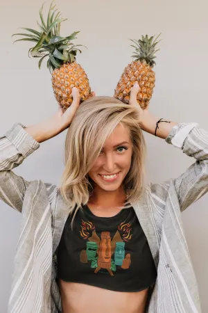Tiki Torch Crop Tee