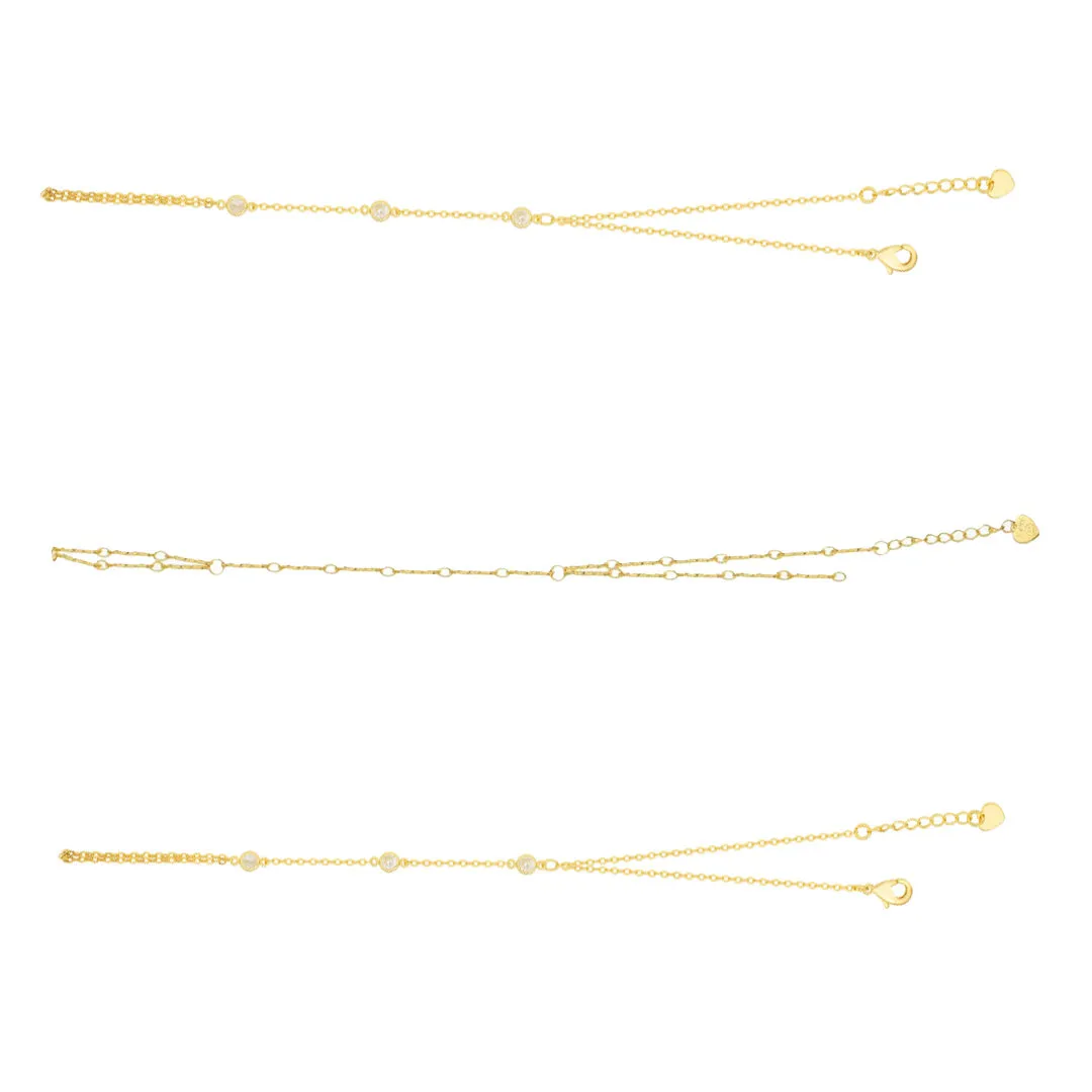TikTok Shop Viral Hand Chain Bundle : 3 Piece Hand Chain Bundle