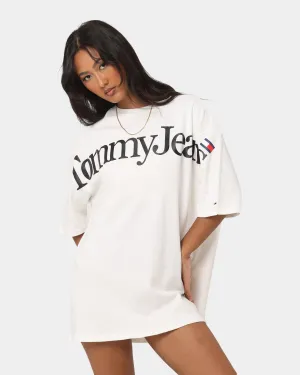 Tommy Jeans Women's TJW Skater Lower Case 2 T-Shirt Ecru