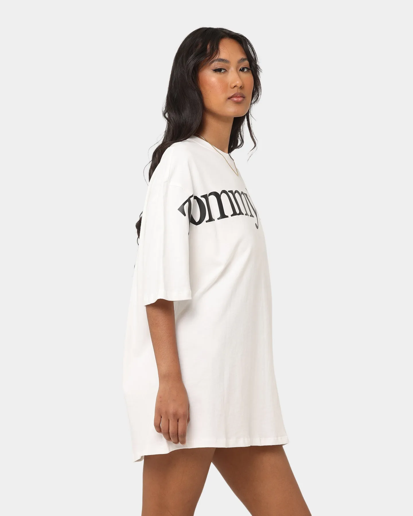 Tommy Jeans Women's TJW Skater Lower Case 2 T-Shirt Ecru