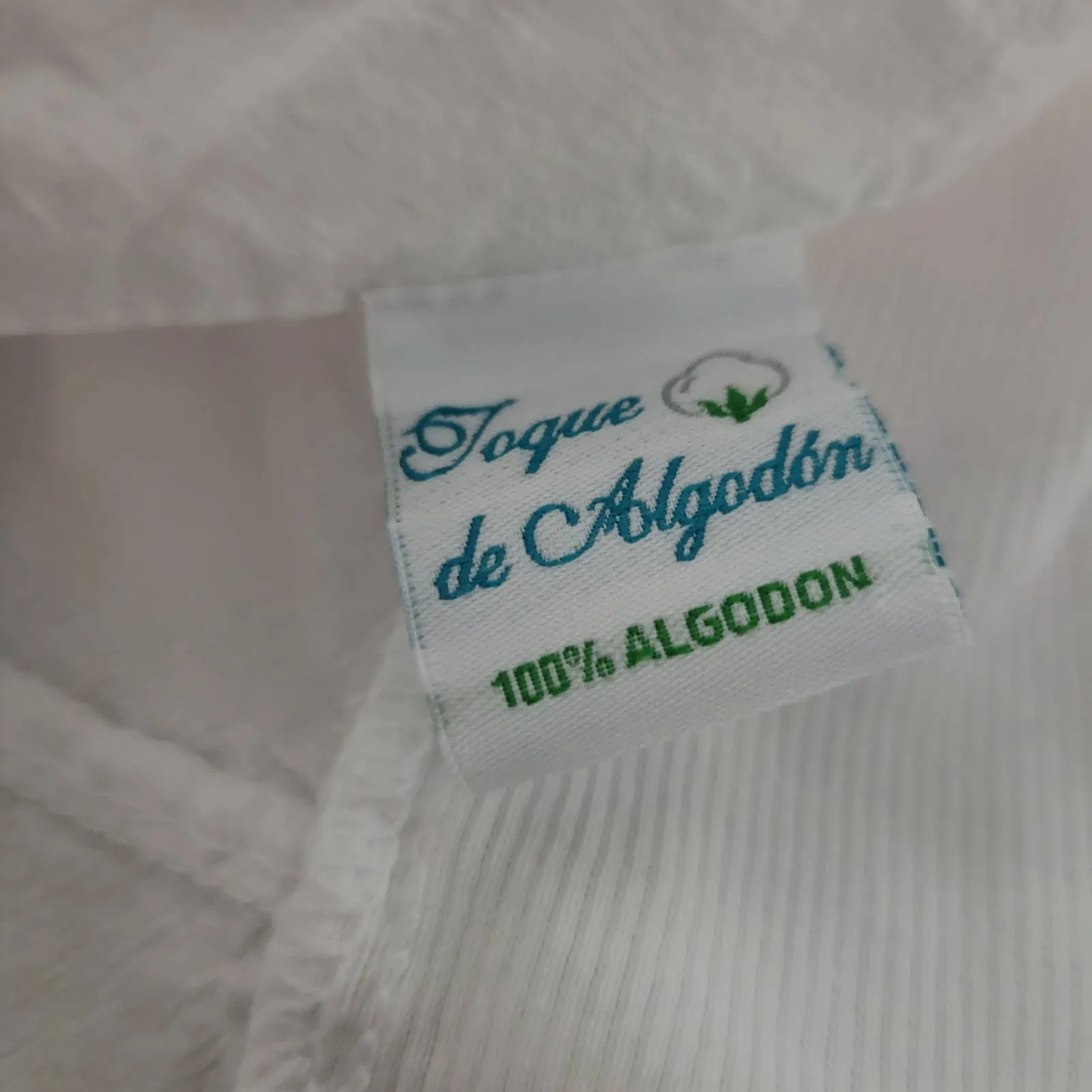 Toque de Algodon White Cotton Poplin Shirt Corset Seaming Slim Fitted Crinkled Size XXL