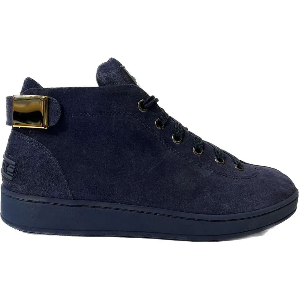 Travel Fox Malibu Men's Navy Blue Suede Mid Top Sneakers 915601 247