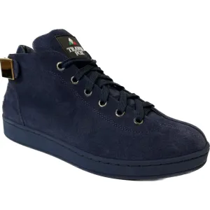 Travel Fox Malibu Men's Navy Blue Suede Mid Top Sneakers 915601 247