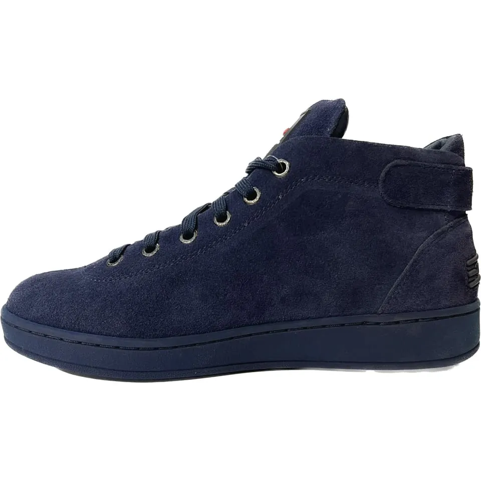 Travel Fox Malibu Men's Navy Blue Suede Mid Top Sneakers 915601 247