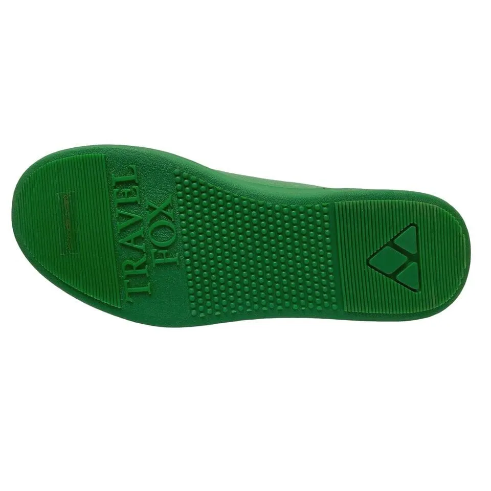 Travel Fox Men's Green Nappa Leather Mid Top Sneakers 915601 20